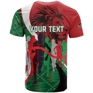 Personalised Athletics Kenya T shirt Kente Pattern