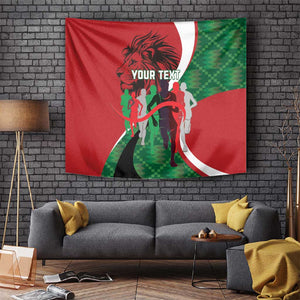 Personalised Athletics Kenya Tapestry Kente Pattern