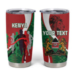 Personalised Athletics Kenya Tumbler Cup Kente Pattern