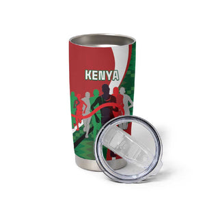 Personalised Athletics Kenya Tumbler Cup Kente Pattern