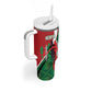 Personalised Athletics Kenya Tumbler With Handle Kente Pattern