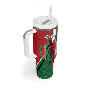Personalised Athletics Kenya Tumbler With Handle Kente Pattern