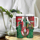 Personalised Athletics Kenya Tumbler With Handle Kente Pattern