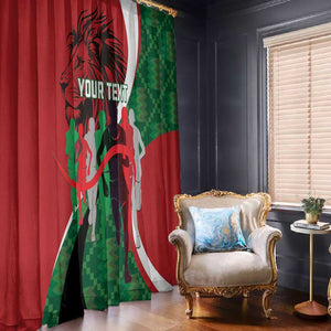 Personalised Athletics Kenya Window Curtain Kente Pattern