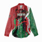 Personalised Athletics Kenya Women Casual Shirt Kente Pattern LT15