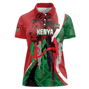 Personalised Athletics Kenya Women Polo Shirt Kente Pattern