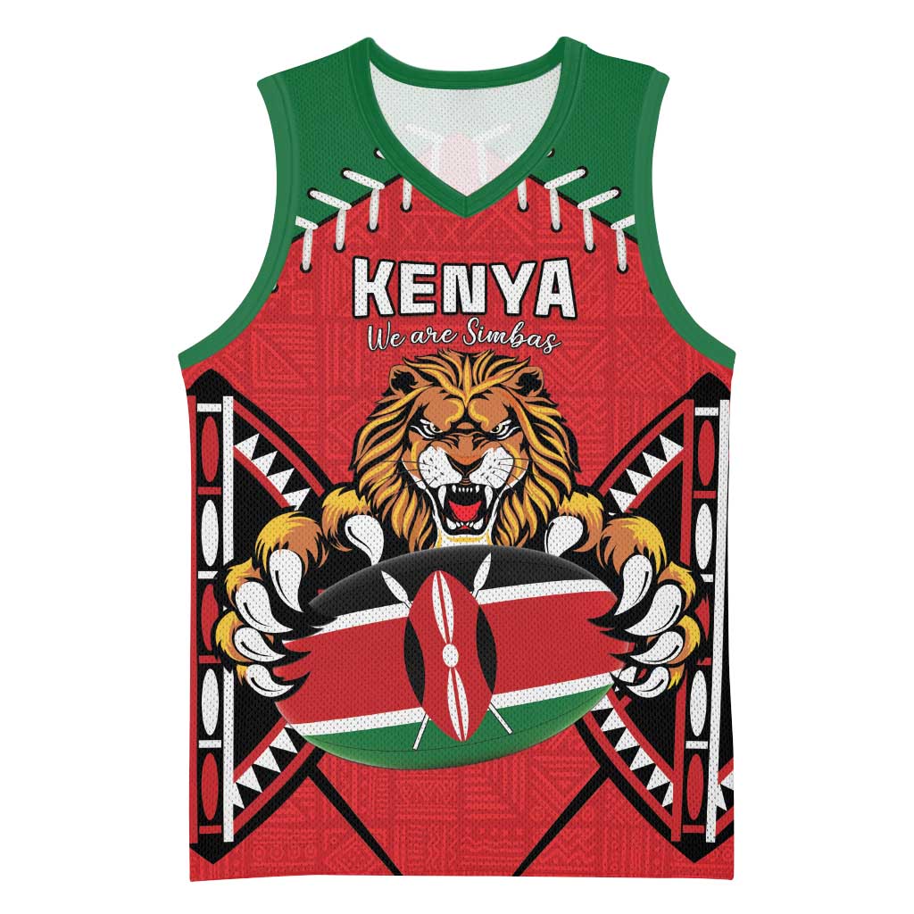 Custom Kenya Rugby Basketball Jersey We Are Simbas - African Pride