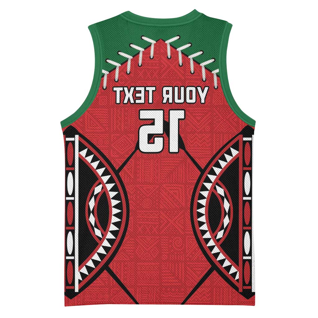 Custom Kenya Rugby Basketball Jersey We Are Simbas - African Pride