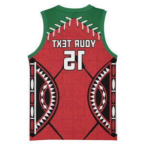 Custom Kenya Rugby Basketball Jersey We Are Simbas - African Pride