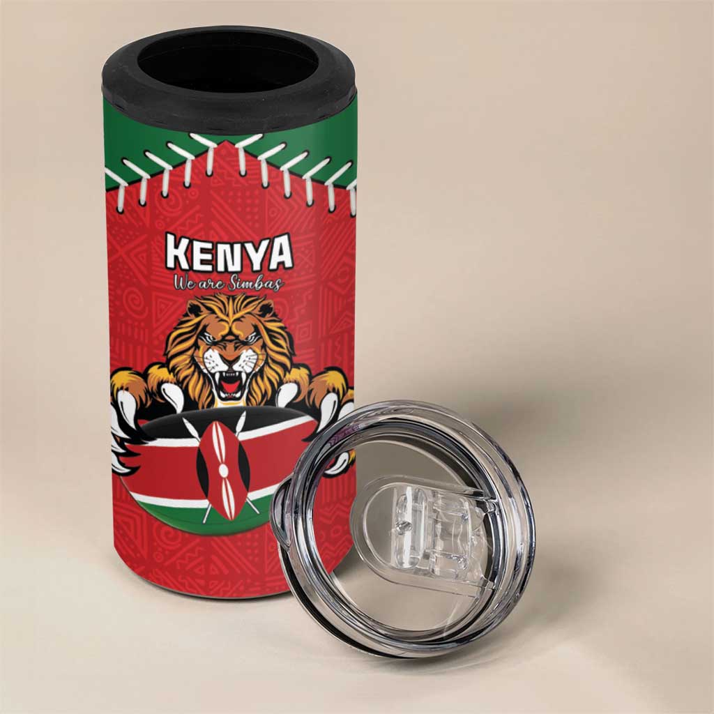 Custom Kenya Rugby 4 in 1 Can Cooler Tumbler We Are Simbas