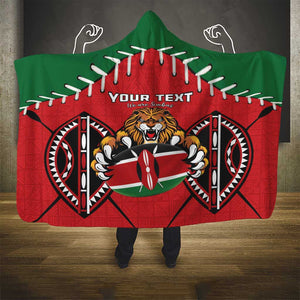 Custom Kenya Rugby Hooded Blanket We Are Simbas