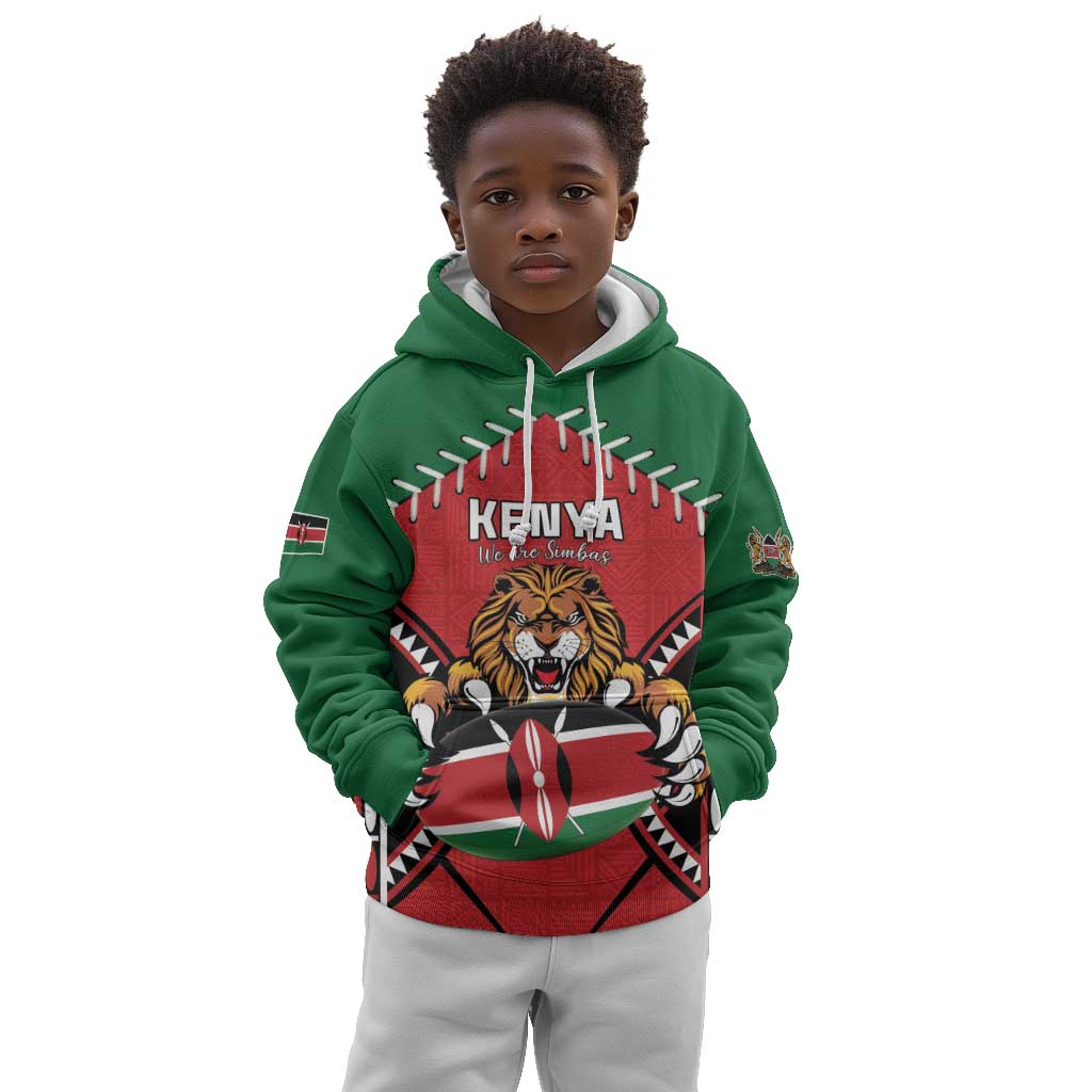 Custom Kenya Rugby Kid Hoodie We Are Simbas