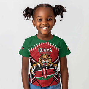 Custom Kenya Rugby Kid T shirt We Are Simbas