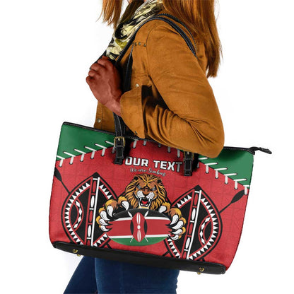 Custom Kenya Rugby Leather Tote Bag We Are Simbas