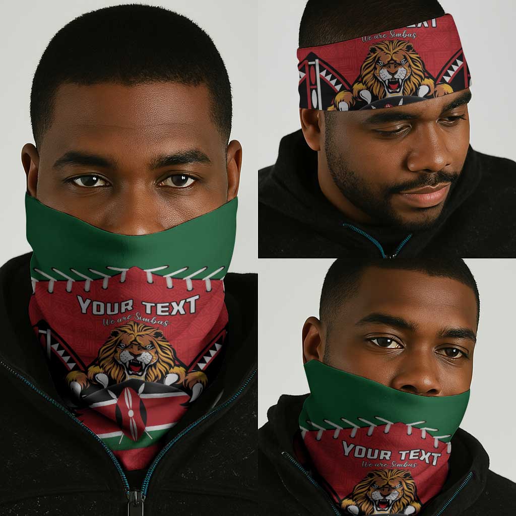Custom Kenya Rugby Neck Gaiter We Are Simbas LT15