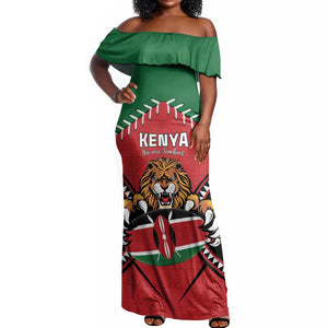 Custom Kenya Rugby Off Shoulder Maxi Dress We Are Simbas