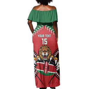 Custom Kenya Rugby Off Shoulder Maxi Dress We Are Simbas