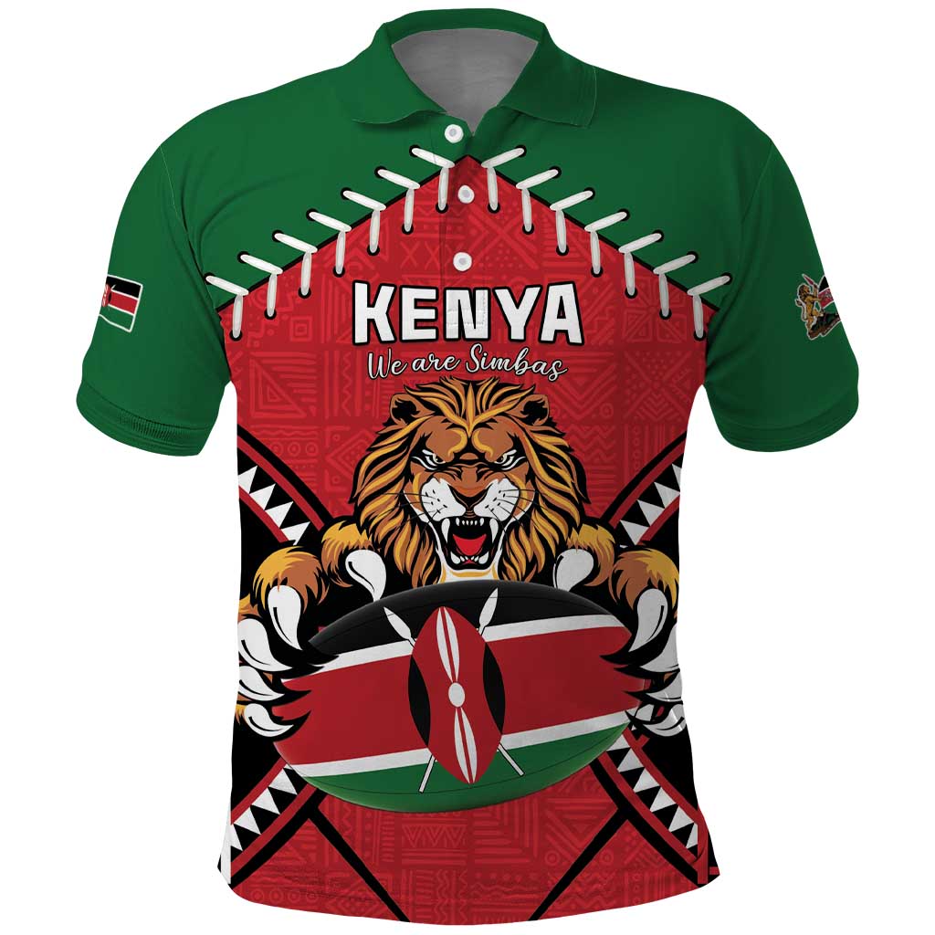 Custom Kenya Rugby Polo Shirt We Are Simbas