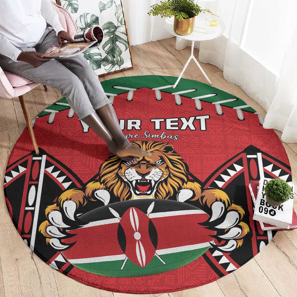 Custom Kenya Rugby Round Carpet We Are Simbas