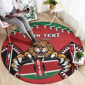 Custom Kenya Rugby Round Carpet We Are Simbas