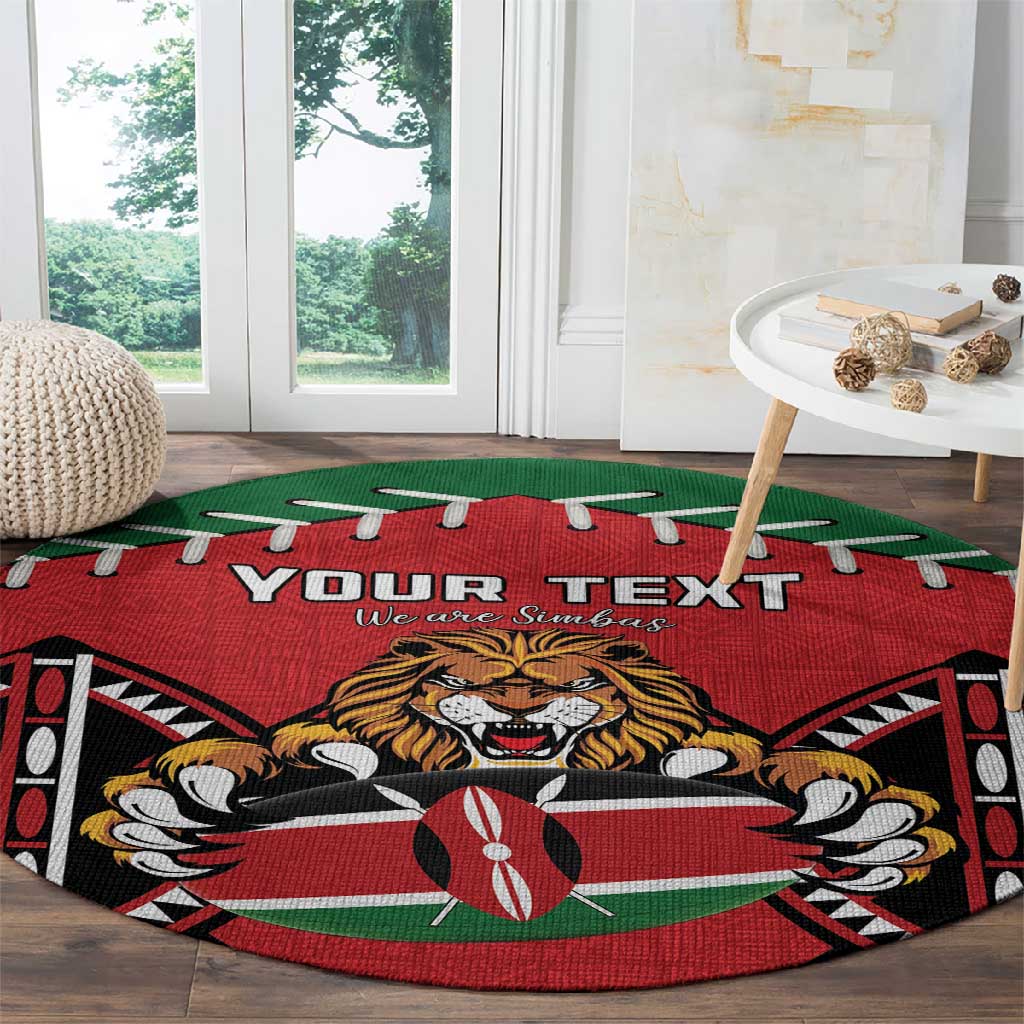 Custom Kenya Rugby Round Carpet We Are Simbas