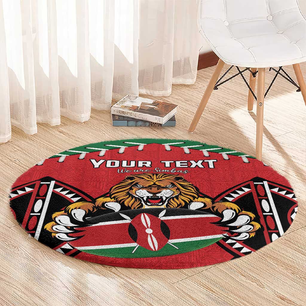 Custom Kenya Rugby Round Carpet We Are Simbas