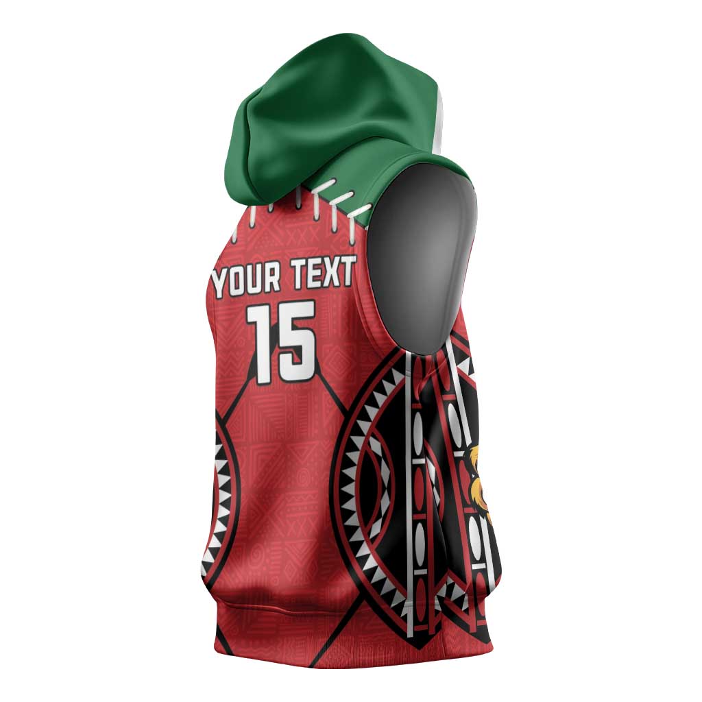 Custom Kenya Rugby Sleeveless Hoodie We Are Simbas - African Pride