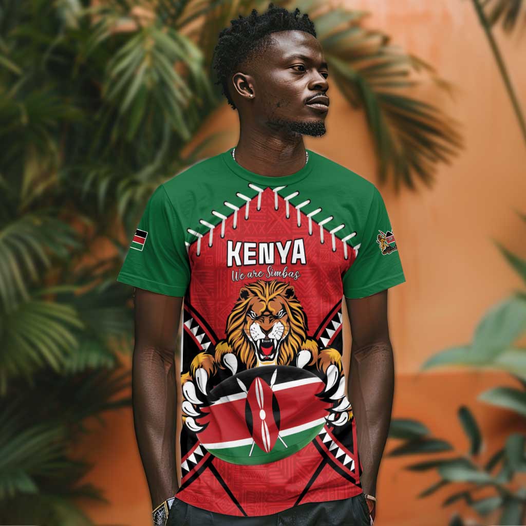 Custom Kenya Rugby T shirt We Are Simbas