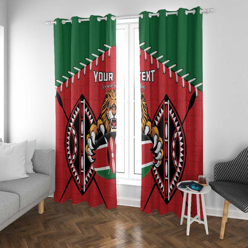 Custom Kenya Rugby Window Curtain We Are Simbas