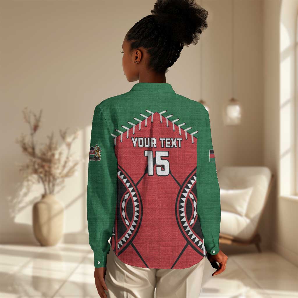 Custom Kenya Rugby Women Casual Shirt We Are Simbas LT15