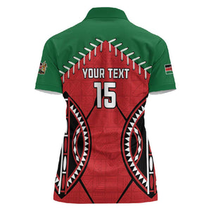 Custom Kenya Rugby Women Polo Shirt We Are Simbas