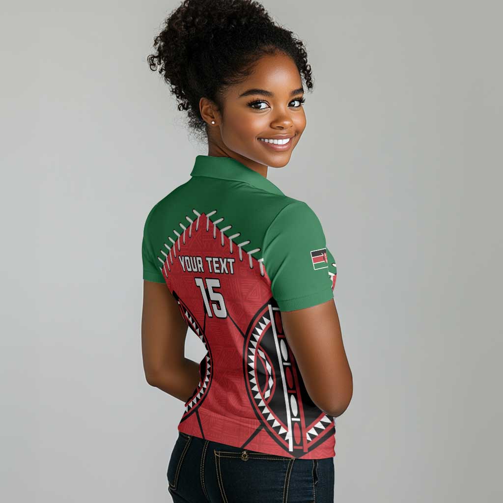 Custom Kenya Rugby Women Polo Shirt We Are Simbas