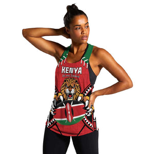 Custom Kenya Rugby Women Racerback Tank We Are Simbas