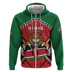Custom Kenya Rugby Zip Hoodie We Are Simbas