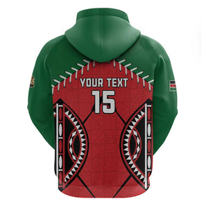Custom Kenya Rugby Zip Hoodie We Are Simbas