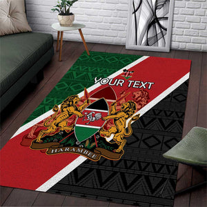 Personalised Kenya Area Rug Flag Style - African Pattern