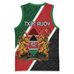 Personalised Kenya Basketball Jersey Flag Style - African Pattern - African Pride