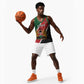 Personalised Kenya Basketball Jersey Flag Style - African Pattern - African Pride