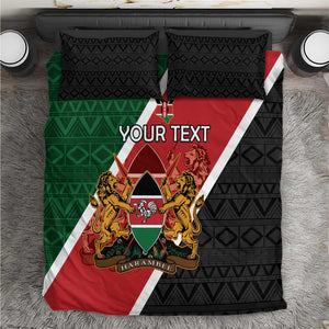 Personalised Kenya Bedding Set Flag Style - African Pattern
