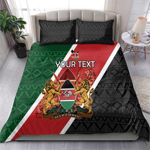 Personalised Kenya Bedding Set Flag Style - African Pattern
