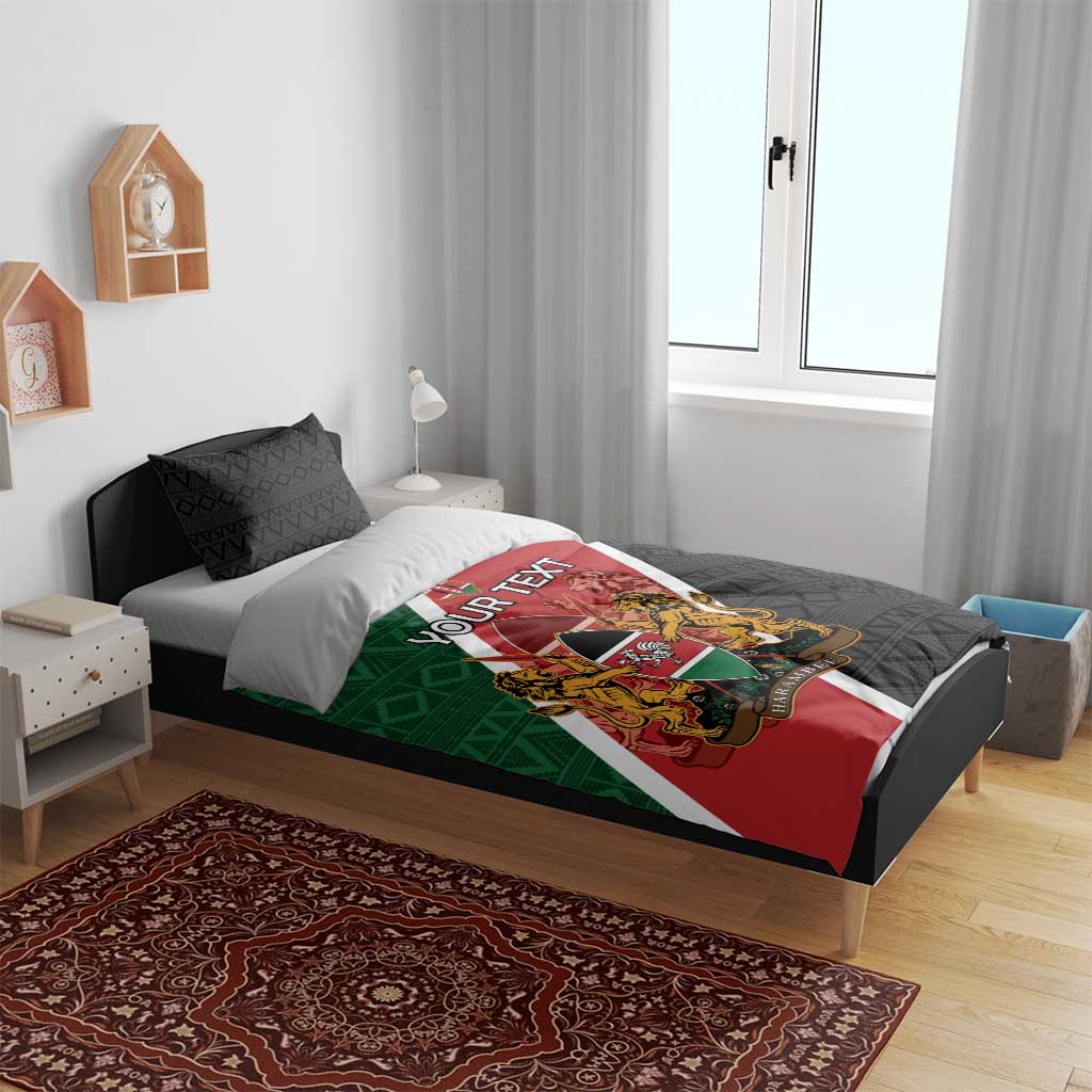 Personalised Kenya Bedding Set Flag Style - African Pattern