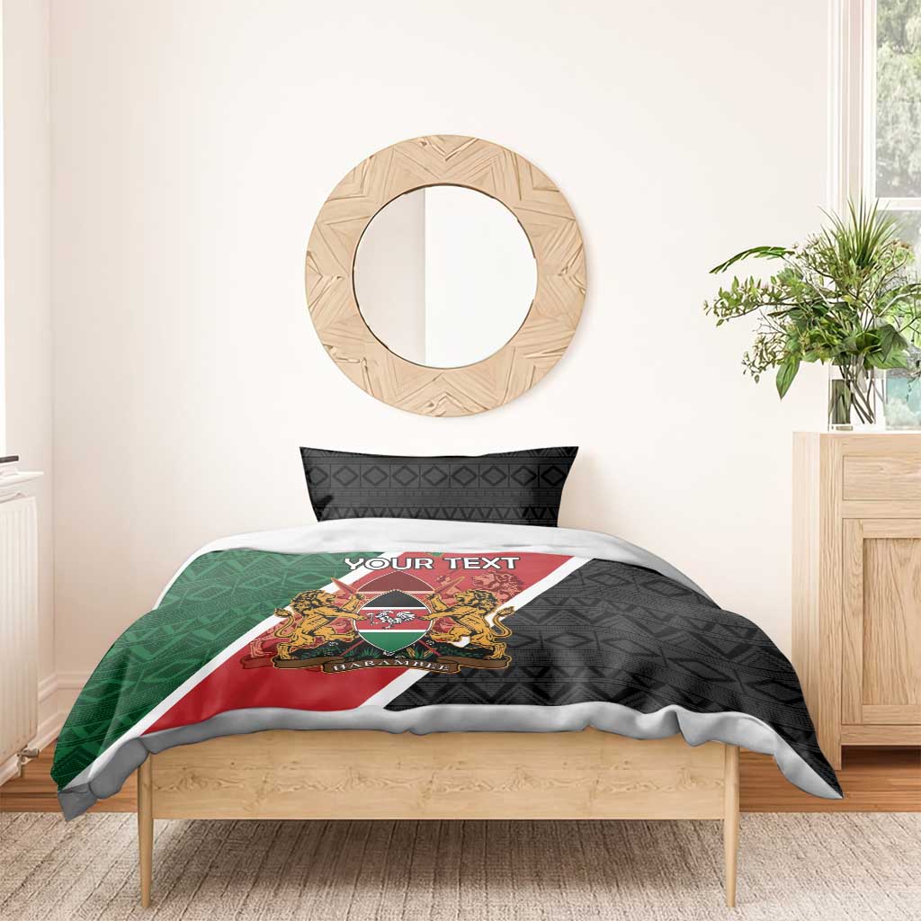 Personalised Kenya Bedding Set Flag Style - African Pattern