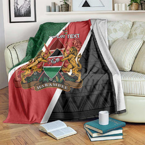 Personalised Kenya Blanket Flag Style - African Pattern