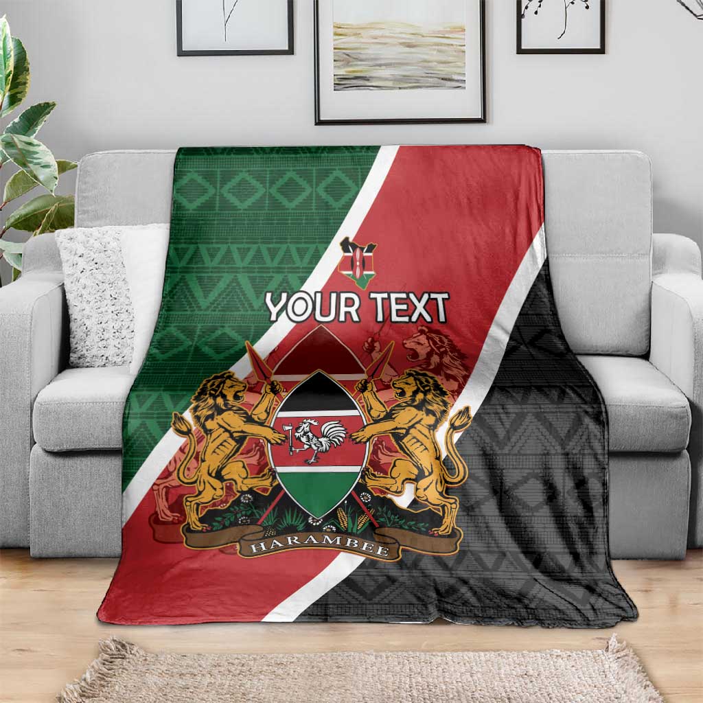 Personalised Kenya Blanket Flag Style - African Pattern