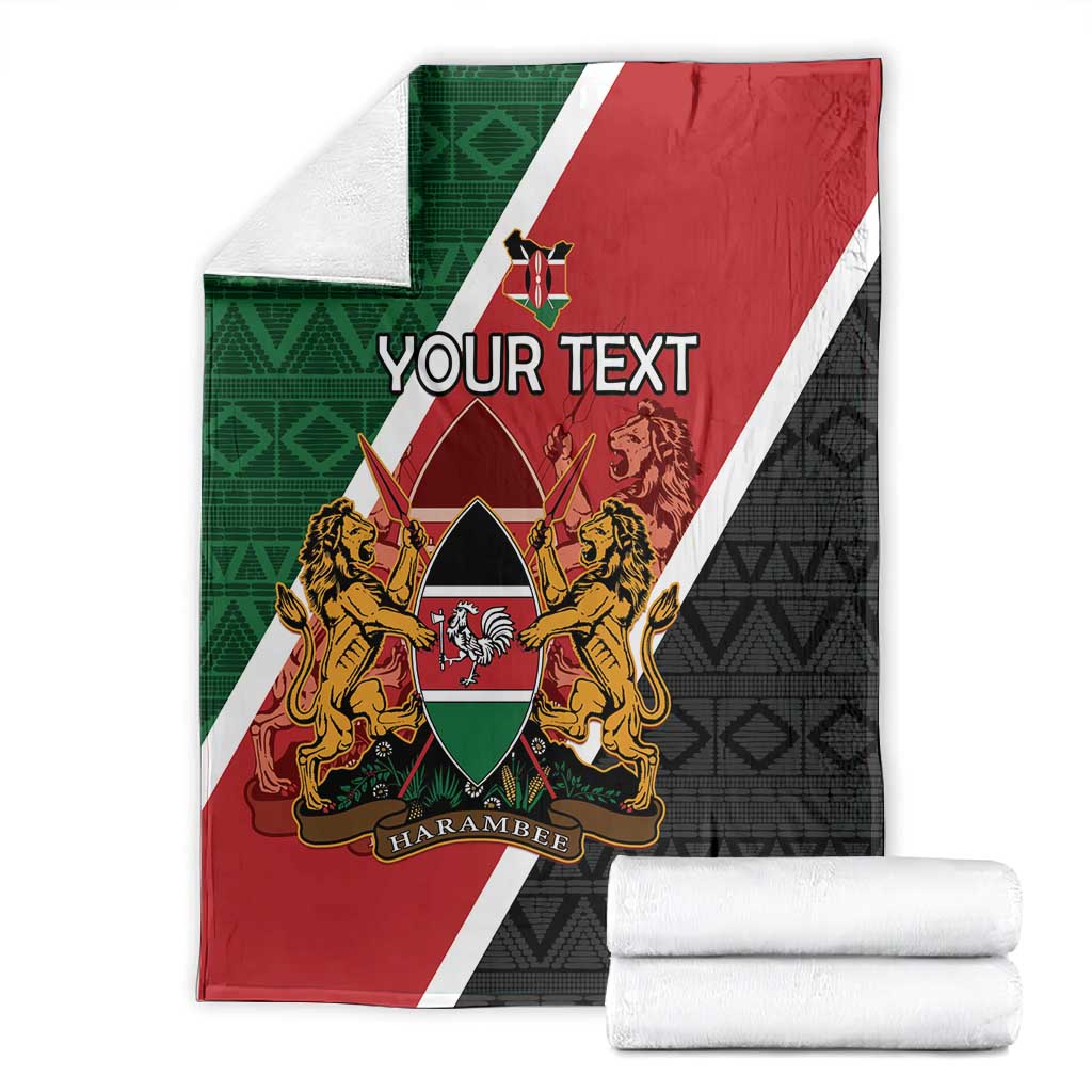 Personalised Kenya Blanket Flag Style - African Pattern