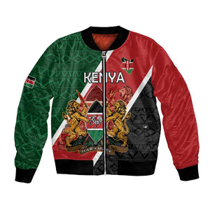 Personalised Kenya Bomber Jacket Flag Style - African Pattern