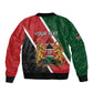 Personalised Kenya Bomber Jacket Flag Style - African Pattern