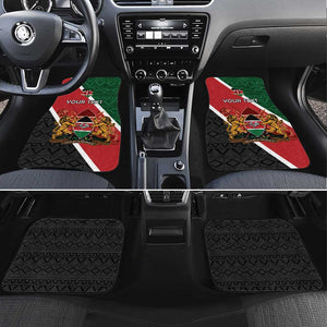 Personalised Kenya Car Mats Flag Style - African Pattern