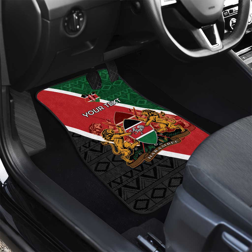 Personalised Kenya Car Mats Flag Style - African Pattern