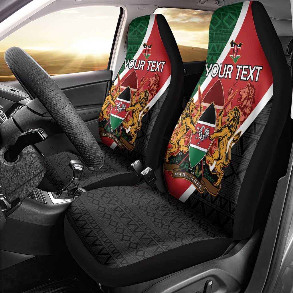 Personalised Kenya Car Seat Cover Flag Style - African Pattern